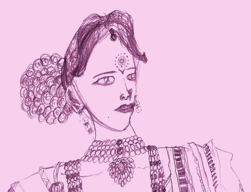 Denis’ drawing of Abhina (Prague, 2013)