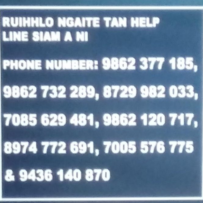 Helpline numbers for drug user community broadcasted on local TV channels of Mizoram