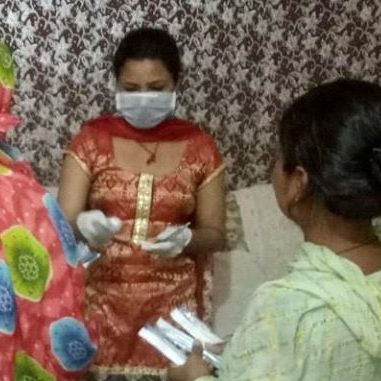 Women are provided with access to needles and syringes