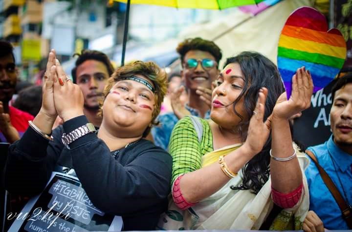 Shyam Ghosh during Kolkata Rainbow Pride Walk