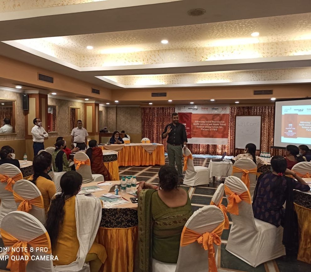 Kunal Kishore, Associate Director, Drug Use & Harm Reduction interacts with the participants